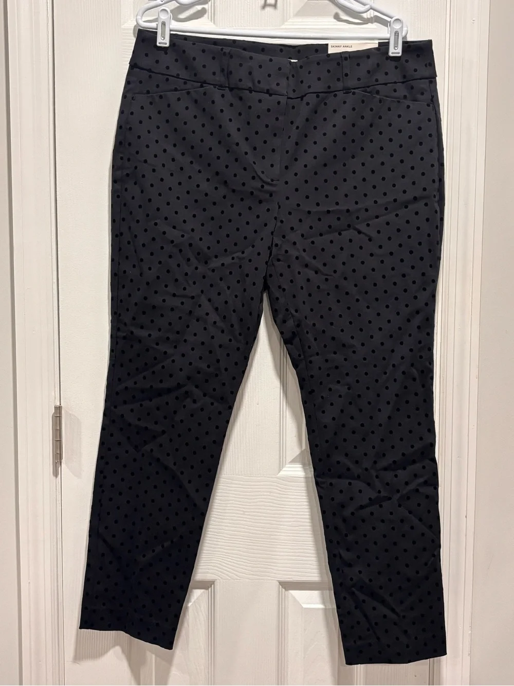 🩵LOFT Black Polka Dot Ankle Crop Pants - Picture 2 of 13